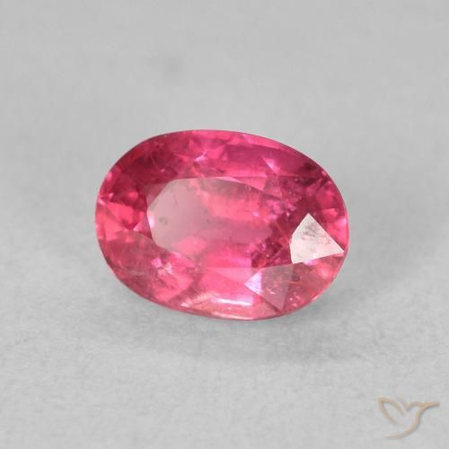 1.27 ct Pink Ruby Stone, Natural Ruby in Oval Facet Shape for Sale