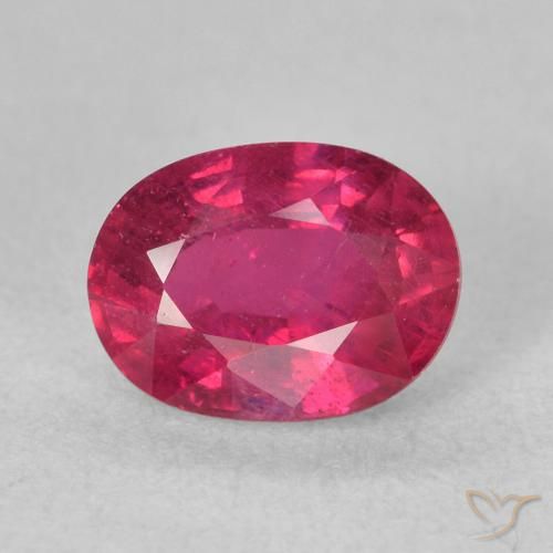 1.90ct Natural Light Red Ruby, Oval, VS