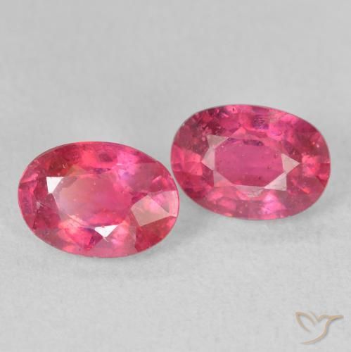 2.48 ctw Pink Ruby Stones, Natural Ruby in Oval Facet Shape for Sale