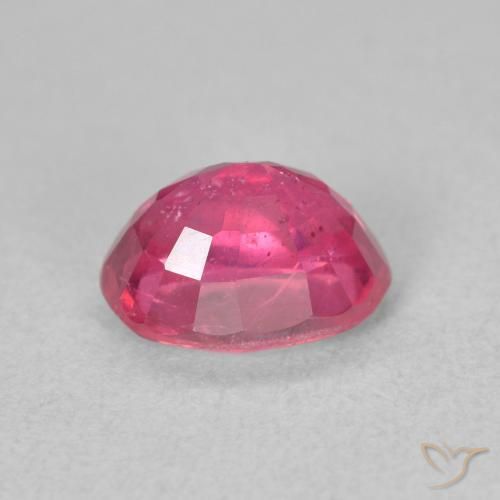 Ruby Gemstone in 8 x 6 mm (calibrated) Size for Sale, Ruby Stone in Medium Pink Color
