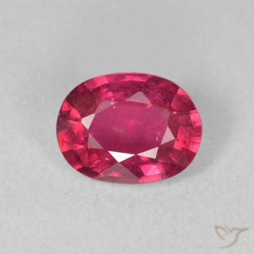 1.53 ct Red Ruby Gemstone, Ruby Gem in Oval Facet Shape for Sale.