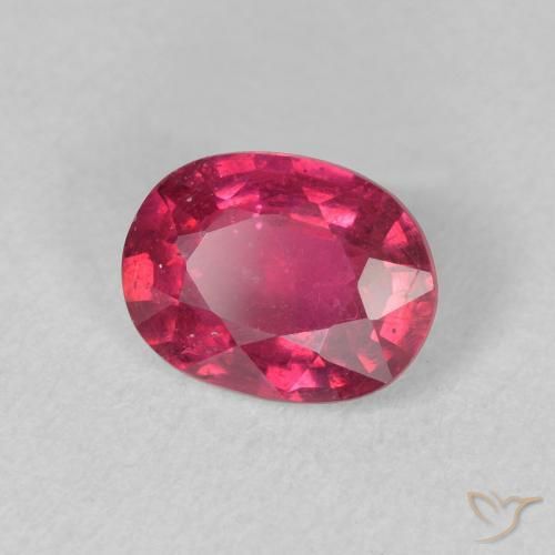 1.53 ct Red Ruby Stone, Natural Ruby in Oval Facet Shape for Sale