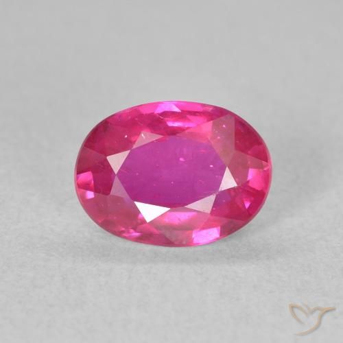 1.43ct Natural Medium Dark-Pink Ruby, Oval, VS