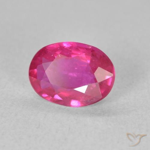 1.43 ct Pink Ruby Stone, Natural Ruby in Oval Facet Shape for Sale