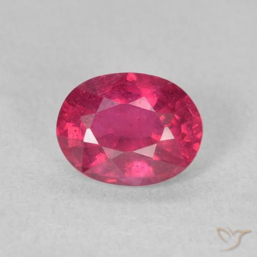 1.66ct Natural Light Red Ruby, Oval, VS