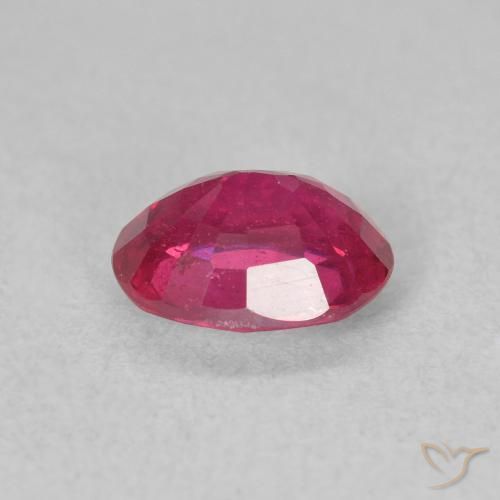 Ruby Gemstone in 8 x 6 mm (calibrated) Size for Sale, Ruby Stone in Light Red Color