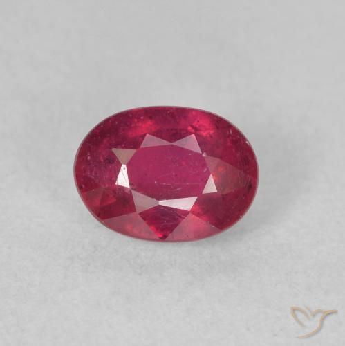 1.53ct Natural Deep Reddish Pink Ruby, Oval, VS
