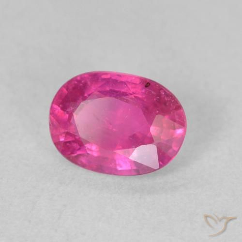 1.50 ct Pink Ruby Stone, Natural Ruby in Oval Facet Shape for Sale