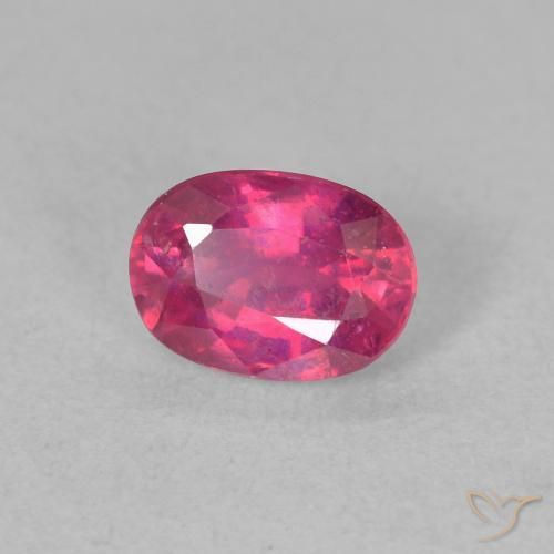 1.34 ct Pink Ruby Stone, Natural Ruby in Oval Facet Shape for Sale