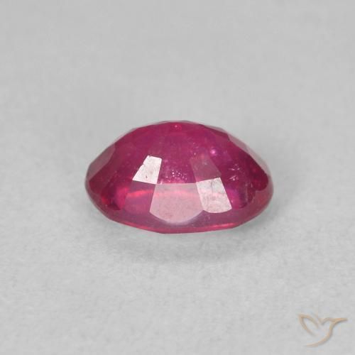 Ruby Gemstone in 7 x 5 mm (calibrated) Size for Sale, Ruby Stone in Reddish Pink Color