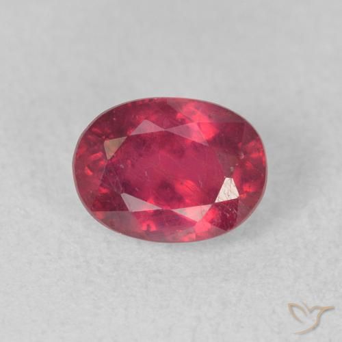 1.20ct Natural Deep Reddish Pink Ruby, Oval, VS