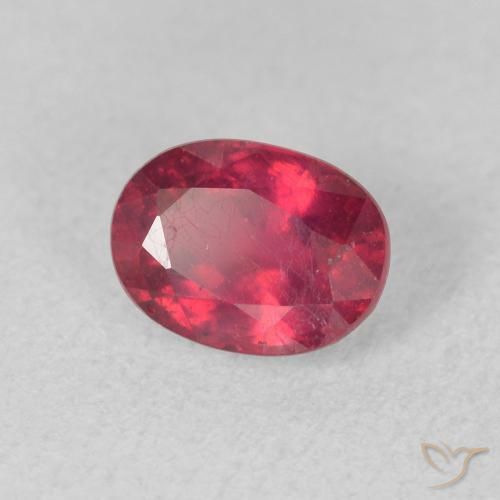 1.20 ct Red Ruby Stone, Natural Ruby in Oval Facet Shape for Sale