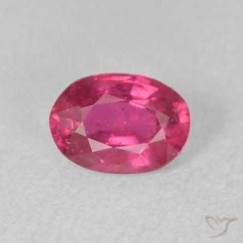 0.98ct Natural Light Red Ruby, Oval, VS