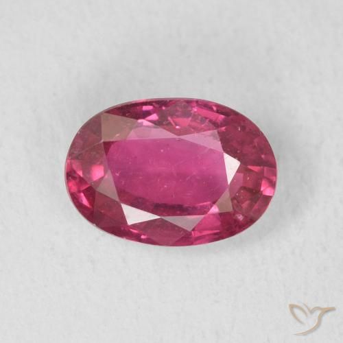 1.02 ct Red Ruby Gemstone, Ruby Gem in Oval Facet Shape for Sale.