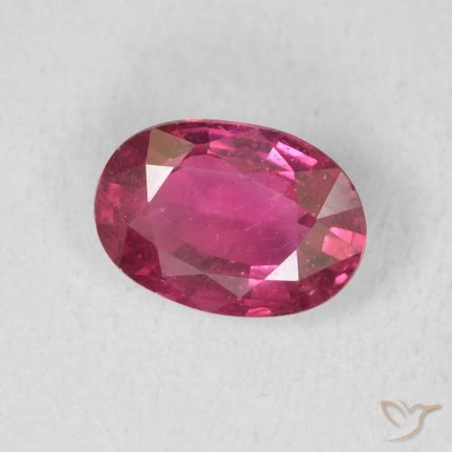 1.02 ct Red Ruby Stone, Natural Ruby in Oval Facet Shape for Sale
