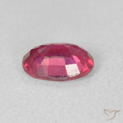 Ruby Gemstone in 7 x 5 mm (calibrated) Size for Sale, Ruby Stone in Light Red Color