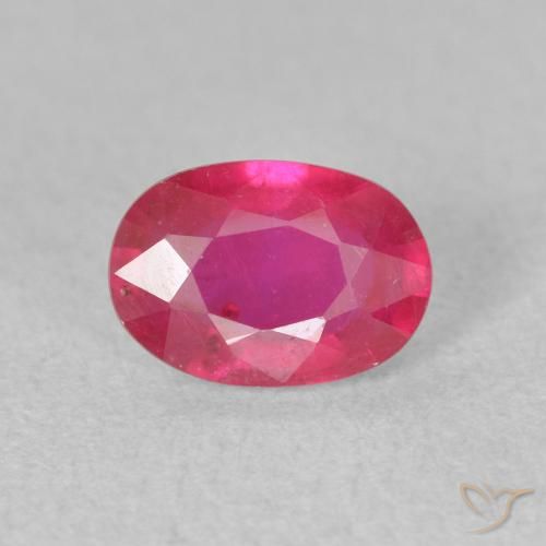 1.01ct Natural Light Red Ruby, Oval, VS