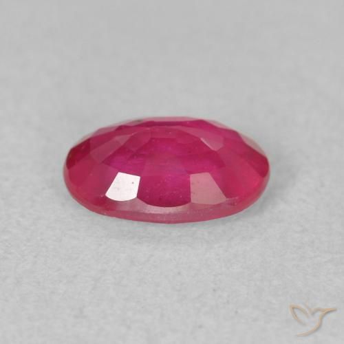 Ruby Gemstone in 7 x 5 mm (calibrated) Size for Sale, Ruby Stone in Light Red Color