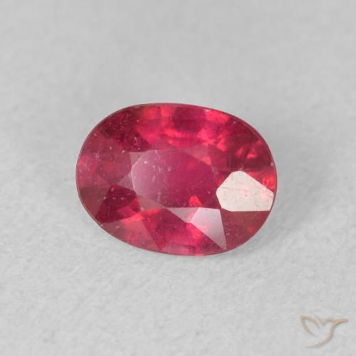0.99 ct Red Ruby Stone, Natural Ruby in Oval Facet Shape for Sale