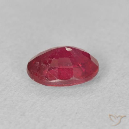 Ruby Gemstone in 6.7 x 5 mm Size for Sale, Ruby Stone in Light Red Color