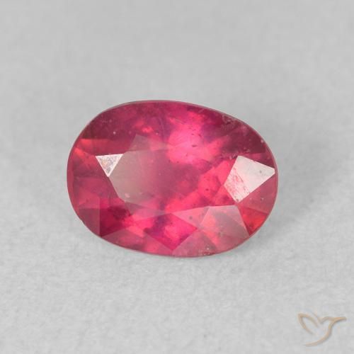 1.08 ct Red Ruby Stone, Natural Ruby in Oval Facet Shape for Sale