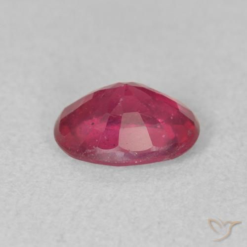 Ruby Gemstone in 7 x 5 mm (calibrated) Size for Sale, Ruby Stone in Pinkish Red Color