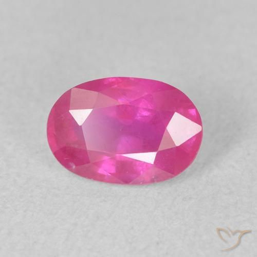 1.18 ct Pink Ruby Stone, Natural Ruby in Oval Facet Shape for Sale