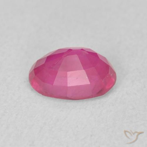 Ruby Gemstone in 7 x 5 mm (calibrated) Size for Sale, Ruby Stone in Deep Magenta Color
