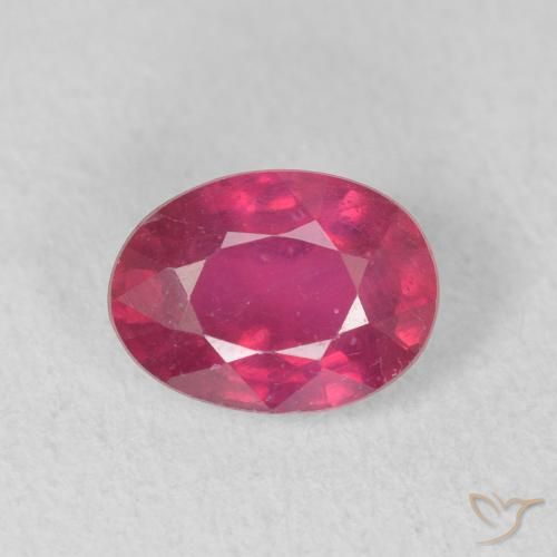 1.12 ct Red Ruby Gemstone, Ruby Gem in Oval Facet Shape for Sale.