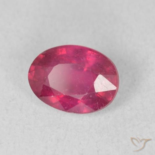 1.12 ct Red Ruby Stone, Natural Ruby in Oval Facet Shape for Sale