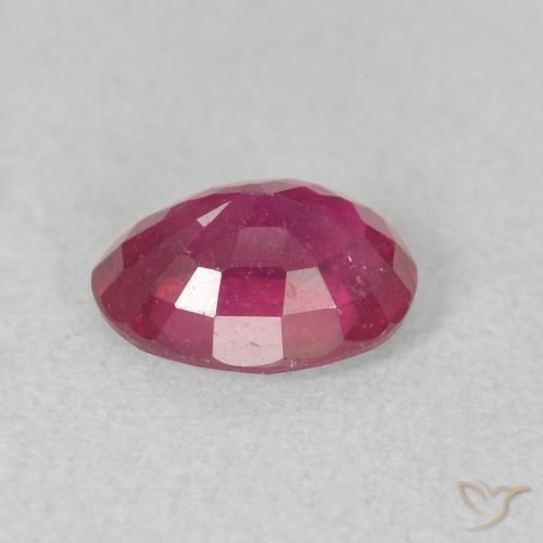Ruby Gemstone in 7 x 5 mm (calibrated) Size for Sale, Ruby Stone in Reddish Pink Color