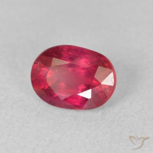 1.13 ct Red Ruby Stone, Natural Ruby in Oval Facet Shape for Sale