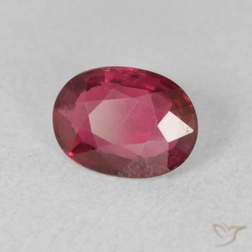 0.85 ct Red Ruby Stone, Natural Ruby in Oval Facet Shape for Sale