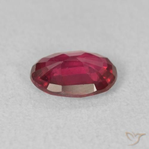 Ruby Gemstone in 7 x 5 mm (calibrated) Size for Sale, Ruby Stone in Jam Red Color