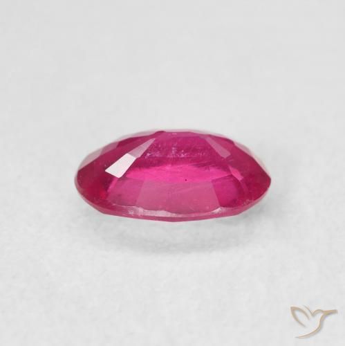 Ruby Gemstone in 7.9 x 5.7 mm Size for Sale, Ruby Stone in Light Red Color