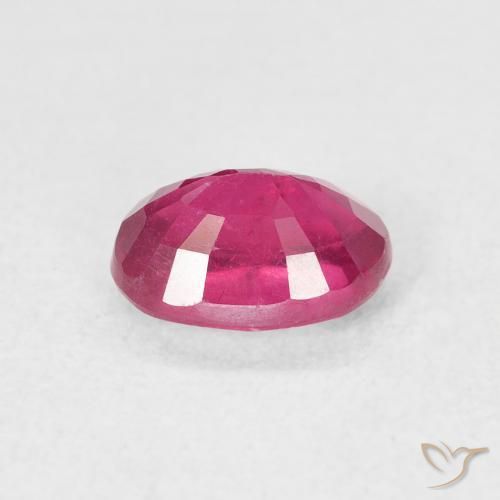 Ruby Gemstone in 7 x 5 mm (calibrated) Size for Sale, Ruby Stone in Light Red Color