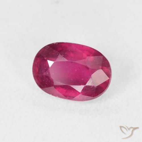 1.32 ct Red Ruby Stone, Natural Ruby in Oval Facet Shape for Sale