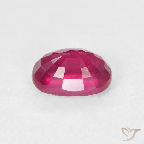 Ruby Gemstone in 7 x 5 mm (calibrated) Size for Sale, Ruby Stone in Pinkish Red Color