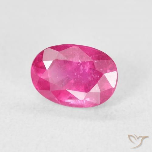 1.42 ct Pink Ruby Stone, Natural Ruby in Oval Facet Shape for Sale