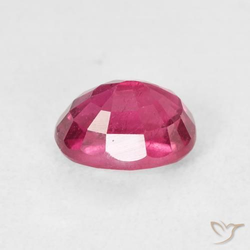 Ruby Gemstone in 7.2 x 5.3 mm Size for Sale, Ruby Stone in Dark Pink Color