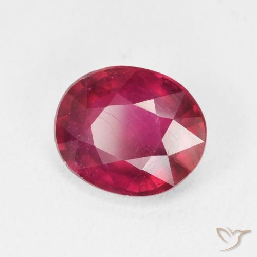 5.05 ct Red Ruby Stone, Natural Ruby in Oval Facet Shape for Sale