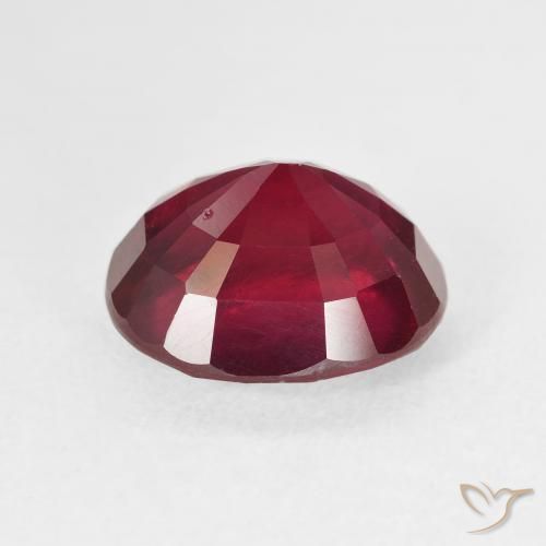 Ruby Gemstone in 12 x 10 mm (calibrated) Size for Sale, Ruby Stone in Blood Red Color