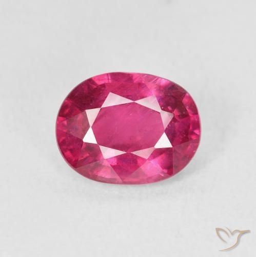 1.59ct Natural Light Red Ruby, Oval, VS