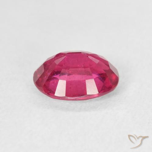 Ruby Gemstone in 8 x 6 mm (calibrated) Size for Sale, Ruby Stone in Light Red Color