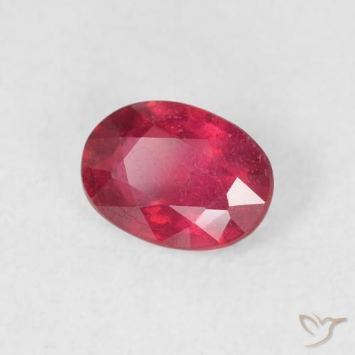 1.11 ct Red Ruby Stone, Natural Ruby in Oval Facet Shape for Sale