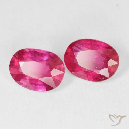 3.10 ctw Pink Ruby Stones, Natural Ruby in Oval Facet Shape for Sale
