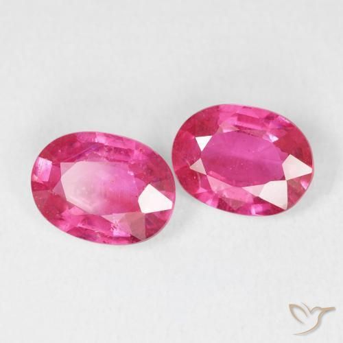 2.94 ctw Pink Ruby Stones, Natural Ruby in Oval Facet Shape for Sale