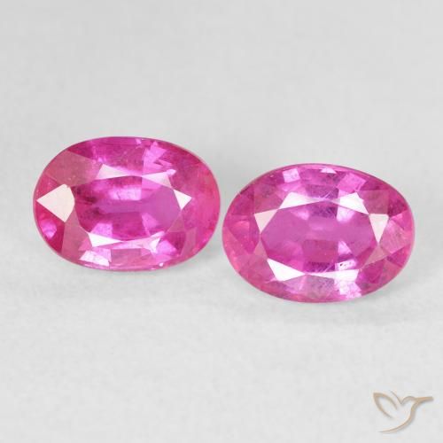 2.54ctw Natural Deep Magenta Rubies, Oval, VS
