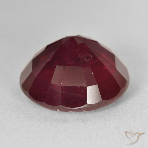 Ruby Gemstone in 14 mm (calibrated) Size for Sale, Ruby Stone in Wine Red Color