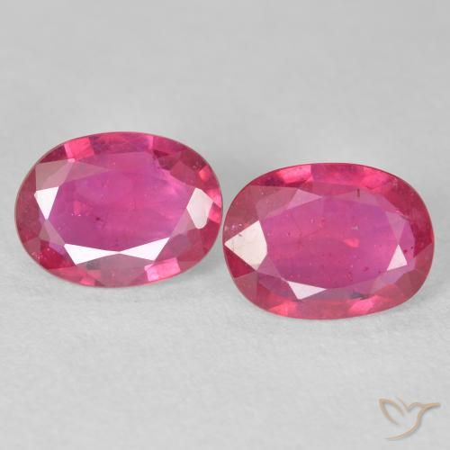 2.71ctw Natural Medium Red Rubies, Oval, VS-SI